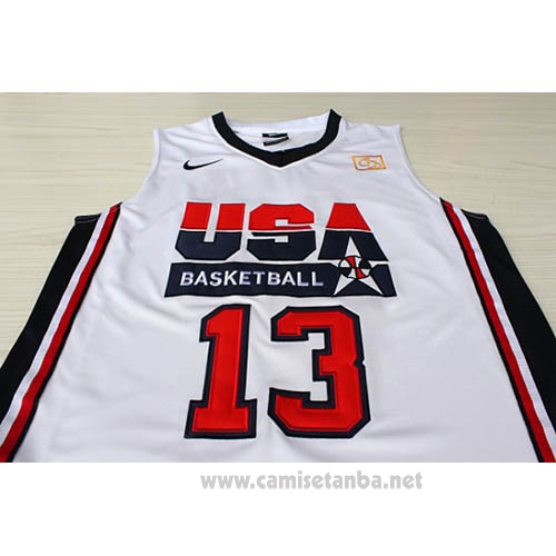 Camiseta USA 1992 Chris Mullin #13 Blanco